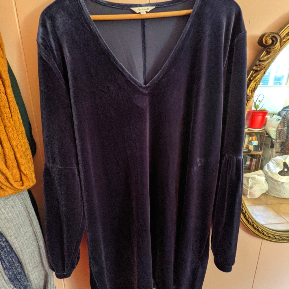 Madewell velvet mini dress